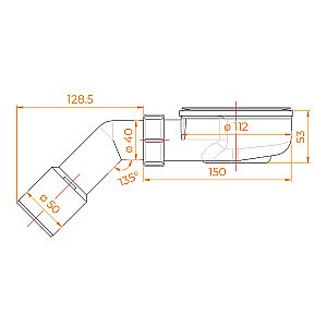 Сифон для поддона RGW Stone S-2-01 купить в интернет-магазине сантехники Sanbest