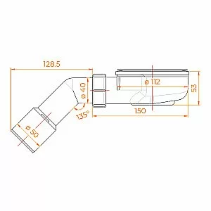 Сифон для поддона RGW Stone S-2-01 купить в интернет-магазине сантехники Sanbest