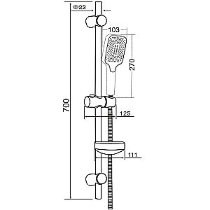 Душевой гарнитур Orange O-Shower OS714cr хром купить в интернет-магазине сантехники Sanbest