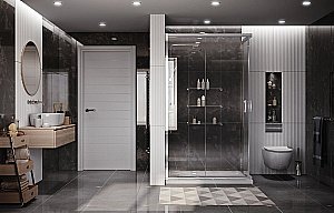 Душевой уголок Ambassador Kingston 14011101 80x120 стекло прозрачное/профиль хром купить в интернет-магазине Sanbest