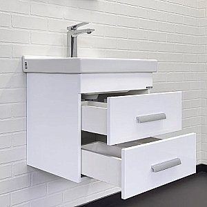 Тумба с раковиной Comforty Никосия 50 00-00018022 белая для ванной в интернет-магазине Sanbest