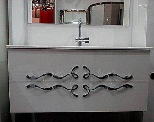 Тумба с раковиной Aqwella Due amanti 120 DUE0112 белая для ванной в интернет-магазине Sanbest