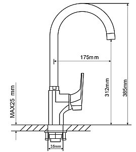 Смеситель для кухни MIXLINE ML 530479 купить в интернет-магазине сантехники Sanbest
