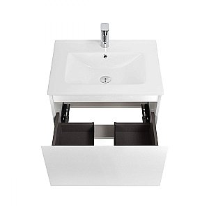 Тумба с раковиной Art&Max AM-Latina-600-1C-SO-BM/AM7117-60 Белый матовый для ванной в интернет-магазине Sanbest