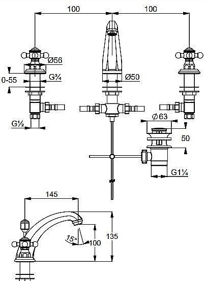 Смеситель для раковины Kludi 1926 510430520 хром купить в интернет-магазине сантехники Sanbest