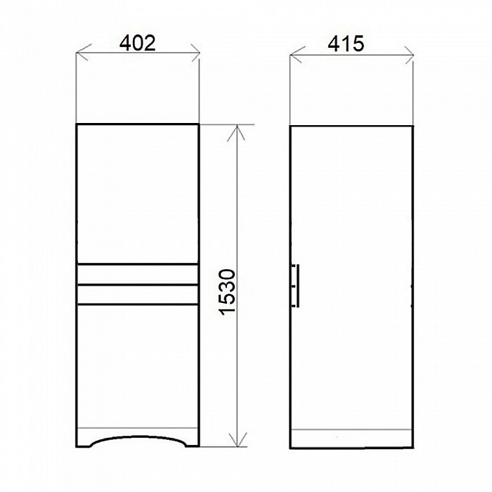 Пенал Orange Классик F7-40PE1 для ванной в интернет-магазине сантехники Sanbest
