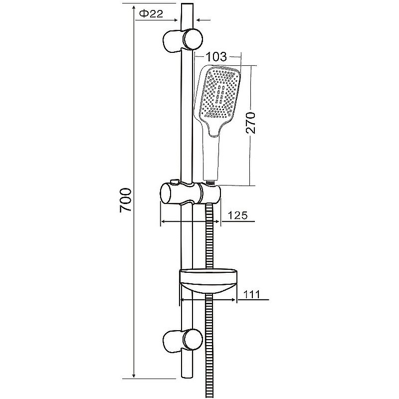 Душевой гарнитур Orange O-Shower OS714cr хром купить в интернет-магазине сантехники Sanbest