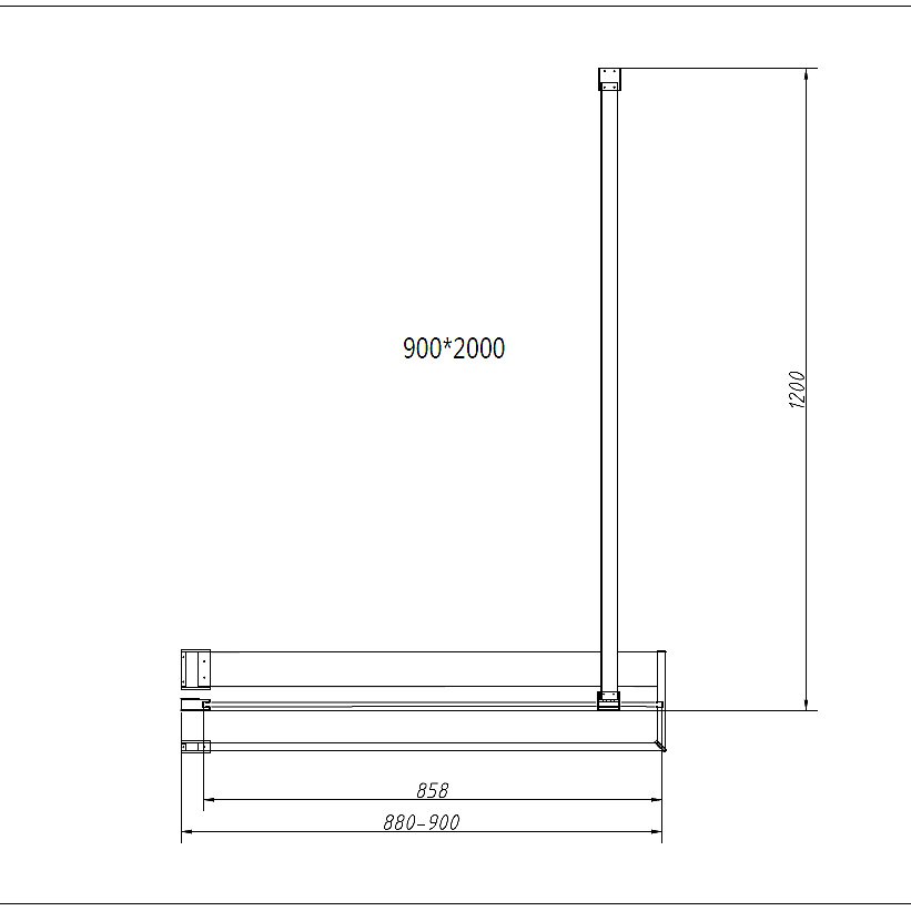 Душевое ограждение Vincea Walk-In HR 90 VSW-4HR900CGG стекло тонированное/профиль брашированное золото купить в интернет-магазине Sanbest