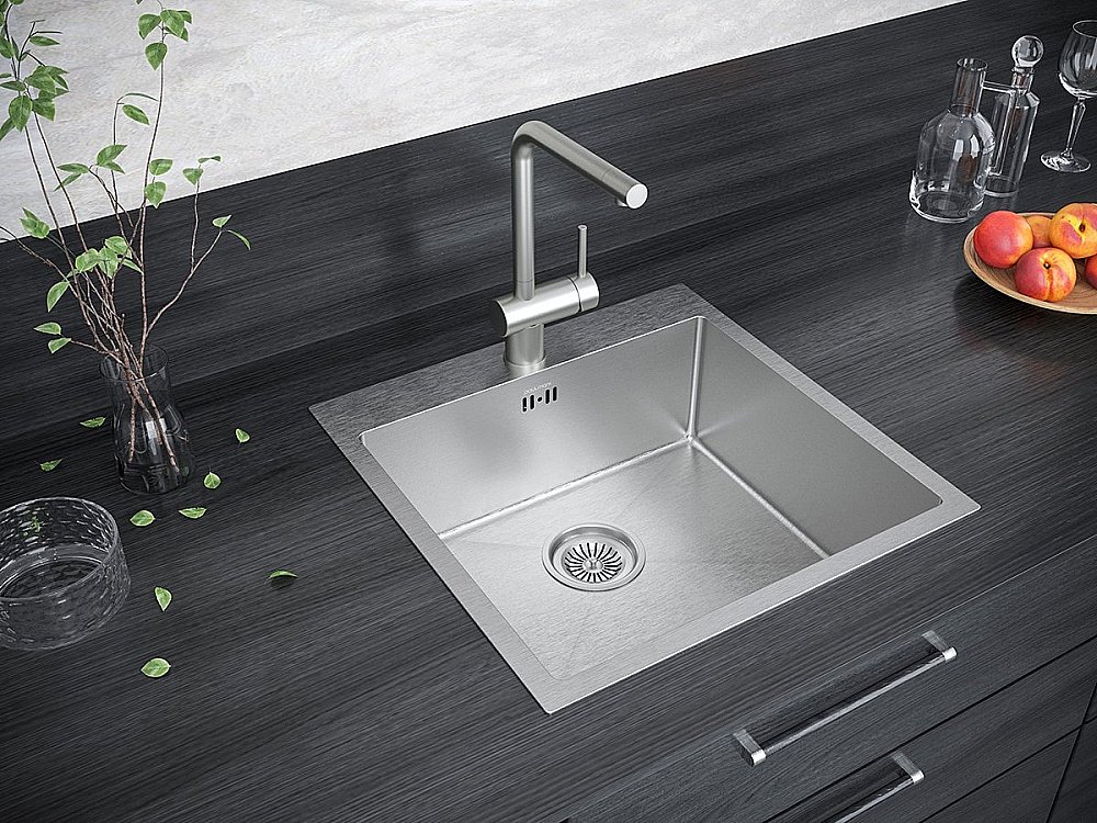 Мойка кухонная Paulmark Kroner PM215151-BS купить в интернет-магазине сантехники Sanbest