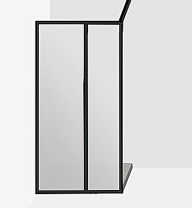 Душевое ограждение Jacob Delafon Nouvelle Vague 70 стекло зеркальное/профиль черный купить в интернет-магазине Sanbest