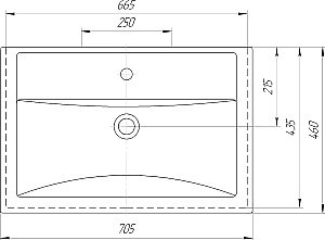Тумба с раковиной Aqwella Fargo T7/DB для ванной в интернет-магазине Sanbest
