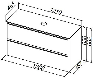 Тумба с раковиной Allen Brau Activity 120 1.34007.WM белая матовая/черный брашированный для ванной в интернет-магазине Sanbest