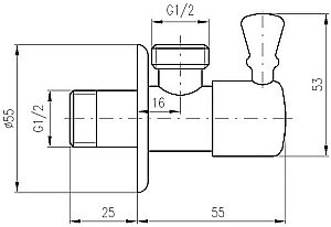 Угловой вентиль Rav-Slezak ROH001B белый купить в интернет-магазине сантехники Sanbest
