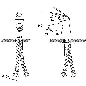 Смеситель для раковины Kaiser Douglas 12088 купить в интернет-магазине сантехники Sanbest