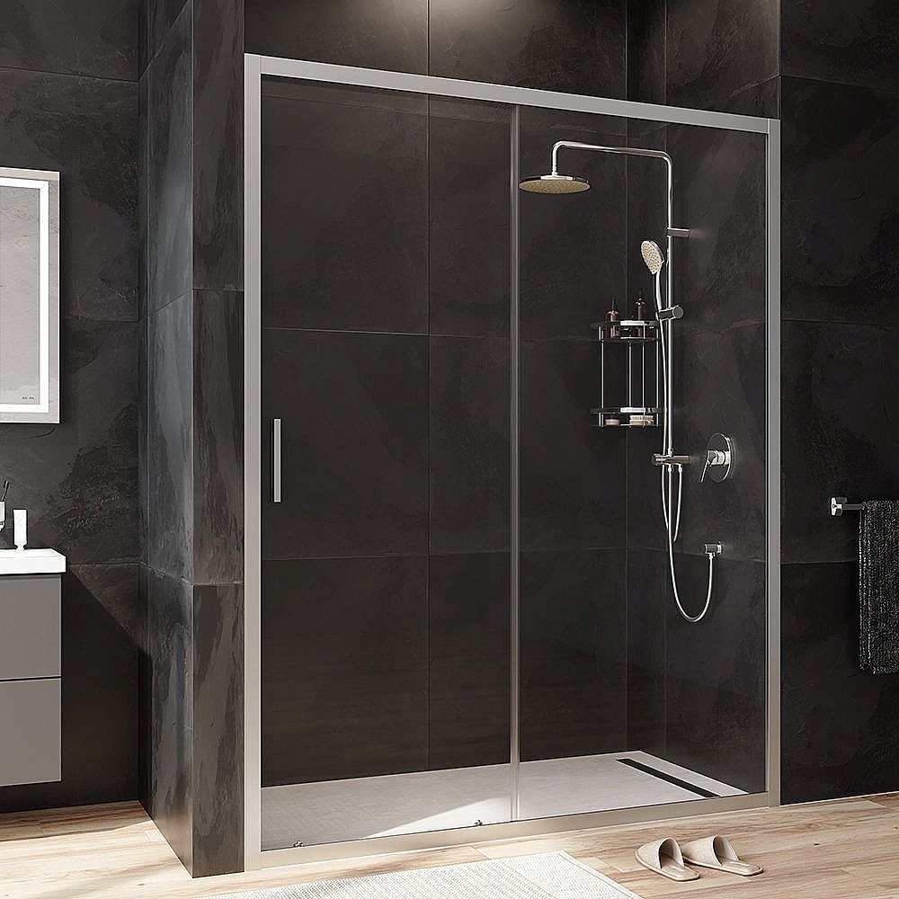 Душевая дверь AM.PM GEM W90G 150 прозрачная/хром матовый купить в интернет-магазине Sanbest