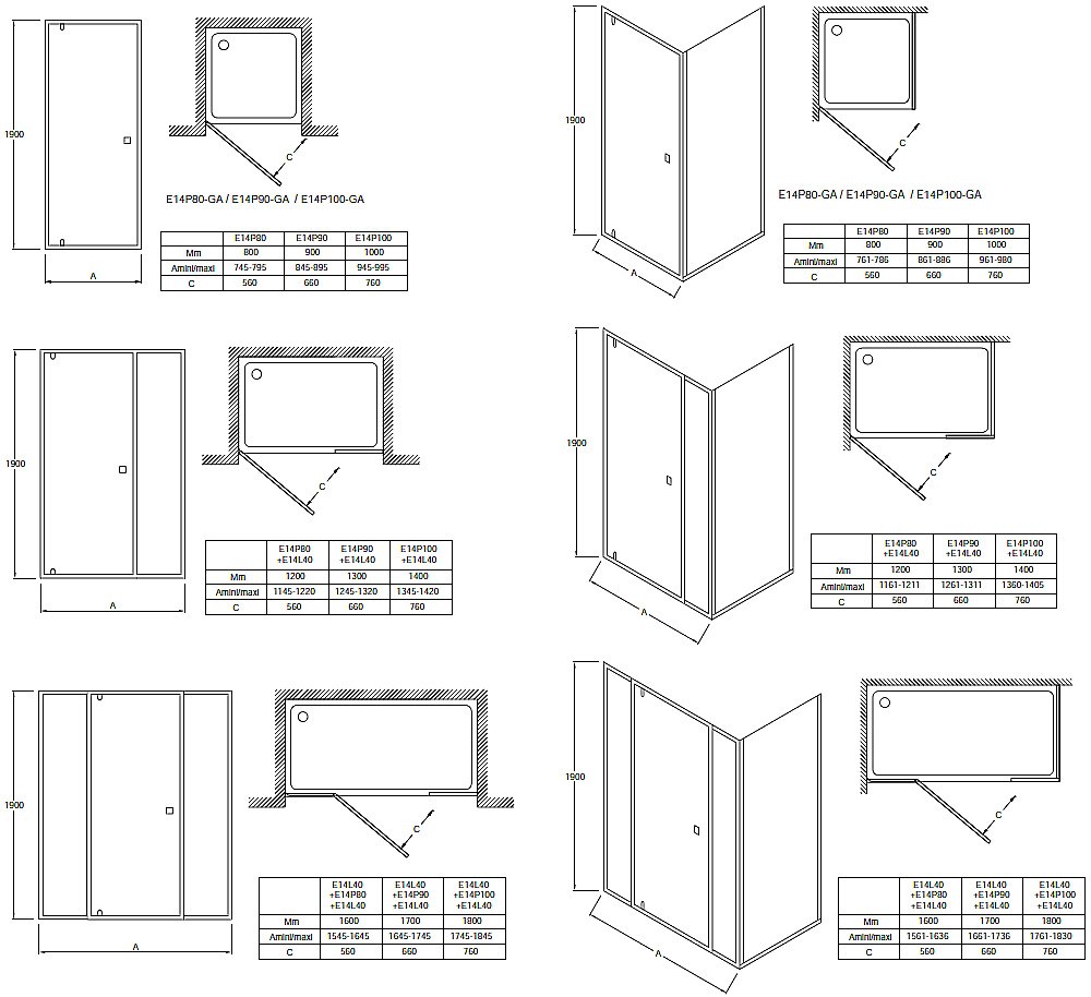 Душевая дверь Jacob Delafon SERENITY 130 купить в интернет-магазине Sanbest