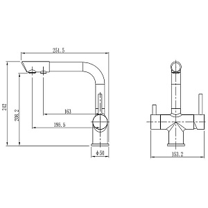 Смеситель для кухни Koller Pool Design Plus DS09000F купить в интернет-магазине сантехники Sanbest