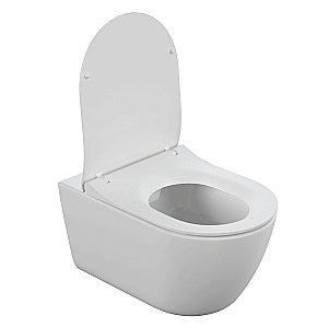 Унитаз подвесной Cersanit NATURE OVAL CO DPL EO c инсталляцией VECTOR/кнопка CORNER хром, с крышкой микролифт, безободковый купить в интернет-магазине Sanbest