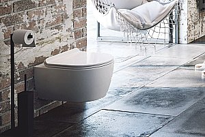 Напольный ершик с бумагодержателем Excellent Riko 1650 BL купить в интернет-магазине сантехники Sanbest