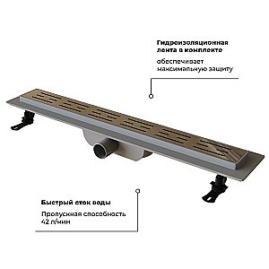 Душевой лоток RGW Drain Leo-10 60 хром купить в интернет-магазине Sanbest