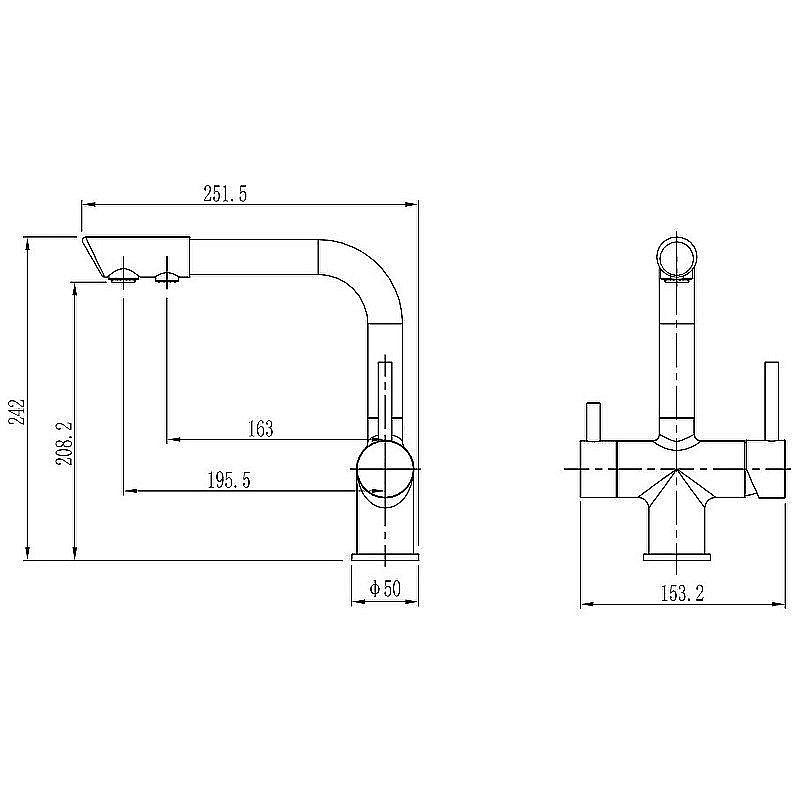 Смеситель для кухни Koller Pool Design Plus DS09000F купить в интернет-магазине сантехники Sanbest