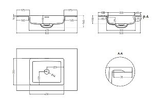 Раковина подвесная Salini ONDA 1402201M 80 из искусственного камня S-Stone, белая матовая купить в интернет-магазине Sanbest
