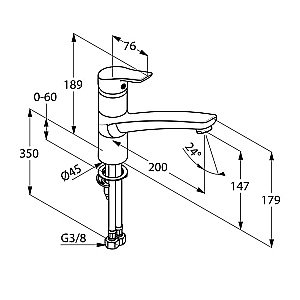 Смеситель для кухни Kludi Tercio 389400575 купить в интернет-магазине сантехники Sanbest