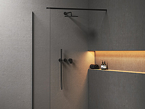 Смеситель для душа Ravak Spring SG 065.20BL.O2+S X070553 черный купить в интернет-магазине сантехники Sanbest