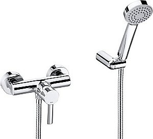 Душевой уголок Акватон Prima 80х80 + Смеситель Roca TARGA стекло прозрачное/профиль серебро купить в интернет-магазине Sanbest