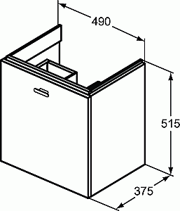 Тумба с раковиной Ideal Standard Connect Space E0312KR 50 глянцевый серый для ванной в интернет-магазине Sanbest