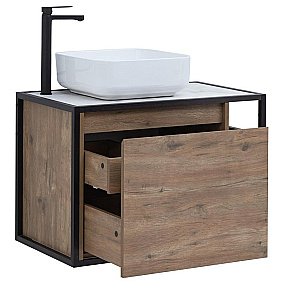 Тумба с раковиной Aquanet Nova Lite Loft 75 L/R дуб рустикальный для ванной в интернет-магазине Sanbest