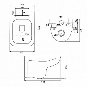 Унитаз подвесной IDDIS Vibe VIBRDSEi25 безободковый, с крышкой микролифт купить в интернет-магазине Sanbest