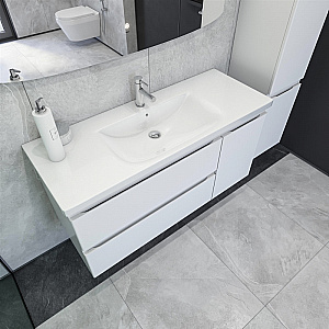 Тумба с раковиной Caprigo Forte 120 два ящика, одна дверь справа бланж для ванной в интернет-магазине Sanbest