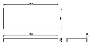 Столешница Armadi Art FLAT 869-120 120 белая матовая для ванной в интернет-магазине сантехники Sanbest