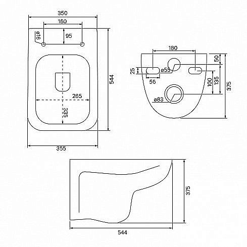 Унитаз подвесной IDDIS Vibe VIBRDSEi25 безободковый, с крышкой микролифт купить в интернет-магазине Sanbest