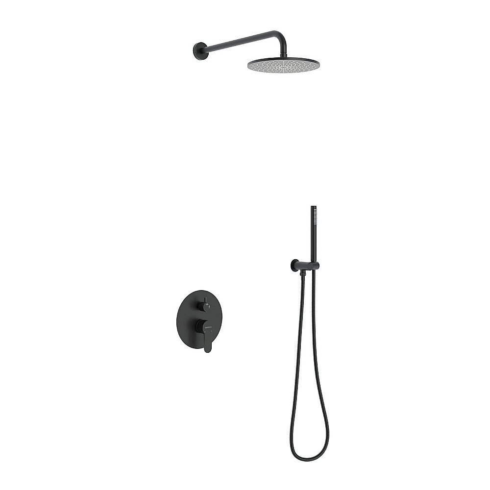 Душевая система Berges VENTAS 73004 черная матовая купить в интернет-магазине сантехники Sanbest