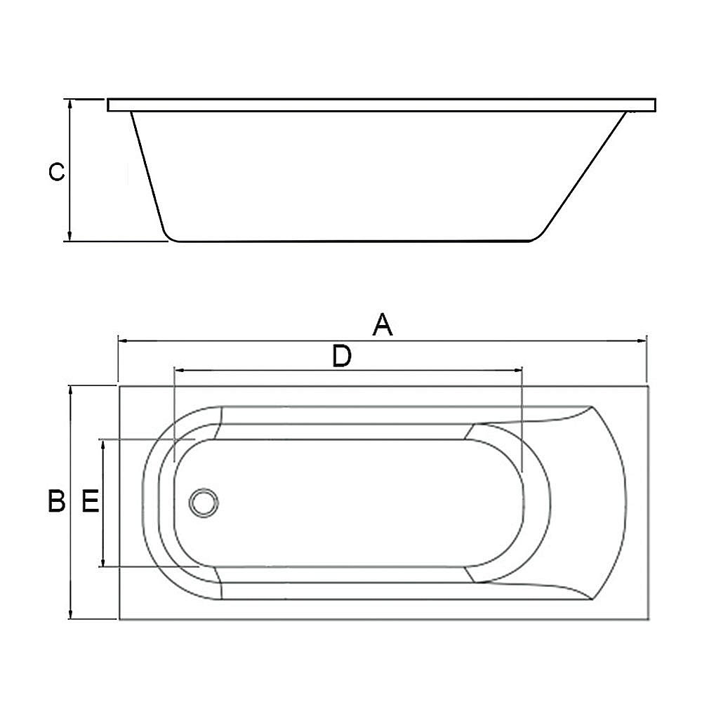Ванна Alba Spa Sansara ВПР042000100 170х75 белая купить в интернет-магазине Sanbest