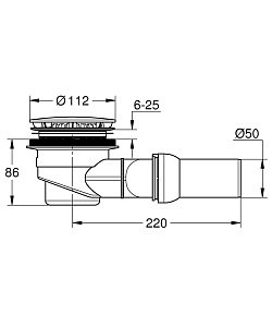 Сифон для поддона Grohe 49534000 купить в интернет-магазине сантехники Sanbest