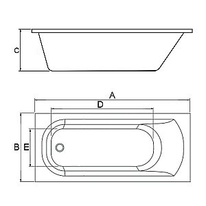 Ванна Alba Spa Sansara ВПР042000100 170х75 белая купить в интернет-магазине Sanbest