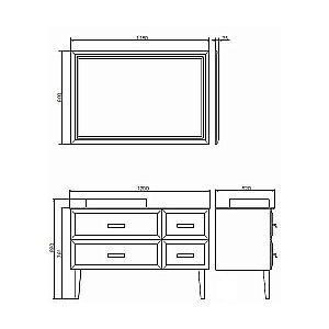 Зеркало Comforty Империя 120 в ванную от интернет-магазине сантехники Sanbest