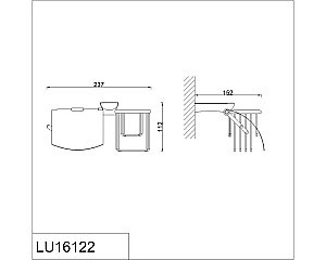 Держатель для туалетной бумаги и освежителя Rush Luson LU16122 купить в интернет-магазине сантехники Sanbest