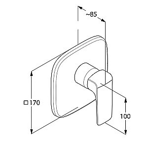 Смеситель для душа Kludi Ameo 416550575 купить в интернет-магазине сантехники Sanbest