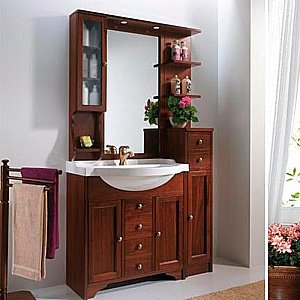 Тумба с раковиной Eban Eleonora 82 орех для ванной в интернет-магазине Sanbest