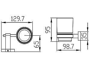Стакан Kaiser KH-2015 хром купить в интернет-магазине сантехники Sanbest