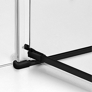 Душевая дверь NEW TRENDY AVEXA BLACK 130 стекло прозрачное/профиль черный купить в интернет-магазине Sanbest