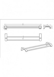 Полотенцедержатель CeramaLux Monelli 70009 черный матовый купить в интернет-магазине сантехники Sanbest