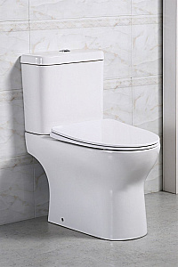 Унитаз-компакт напольный BelBagno Steam BB130CPR/SC+BB130T белый, безободковый, с крышкой микролифт, с бачком купить в интернет-магазине Sanbest