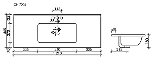 Тумба с раковиной Sancos Velta 120 VL120GG+CN7006MB серо-зеленая матовая/раковина черная матовая, с отверстием для ванной в интернет-магазине Sanbest