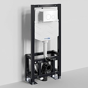 Инсталляция для унитаза WasserKraft Dill 61TLT.010.ME.WH02 с белой кнопкой купить в интернет-магазине сантехники Sanbest