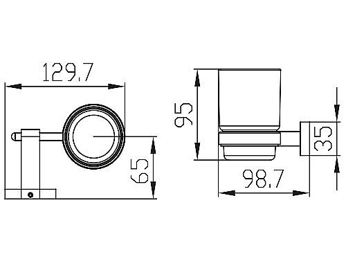 Стакан Kaiser KH-2015 хром купить в интернет-магазине сантехники Sanbest